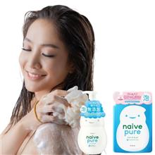 Sữa tắm Kracie Naive Pure cho cả gia đình kèm chai 550ml + túi refill 450ml